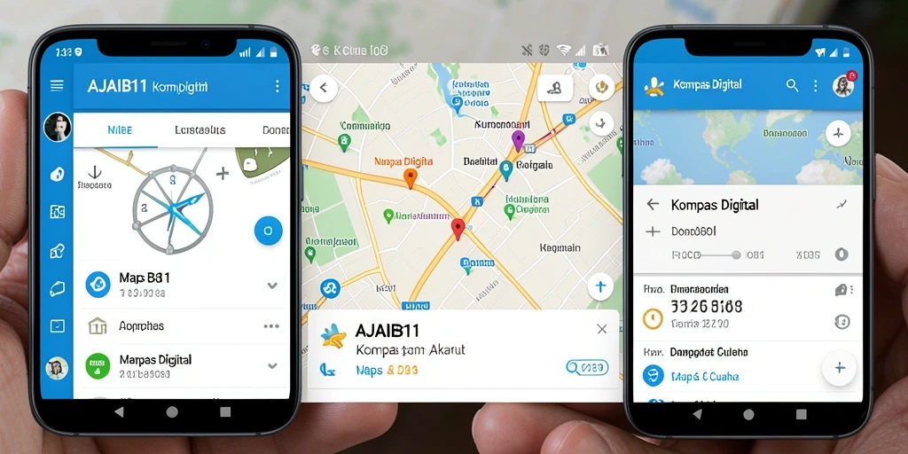 Antarmuka AJAIB11 yang sederhana dan informatif untuk navigasi.