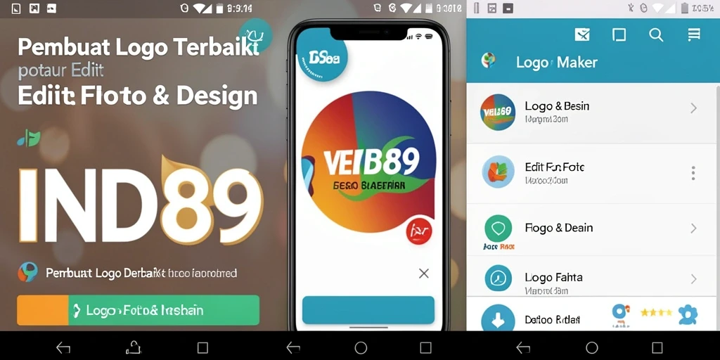 Tampilan antarmuka pengguna IND89 untuk pembuatan logo yang mudah dan intuitif.