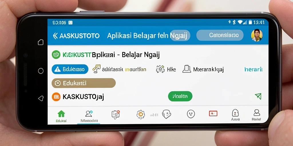 Antarmuka aplikas KASKUSTOTO untuk belajar ngaji yang interaktif.