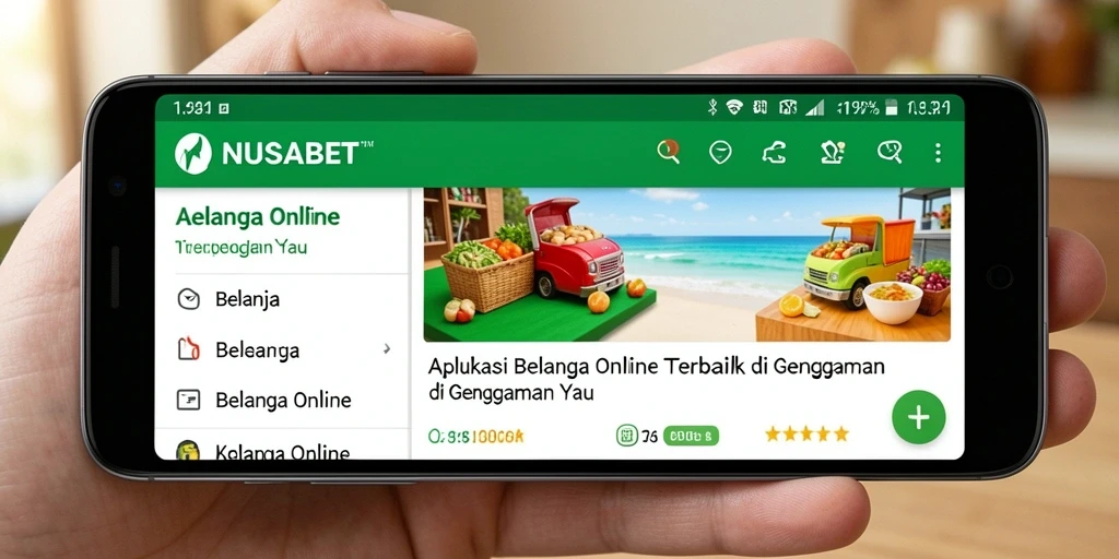 Tampilan antarmuka aplikasi NUSABET yang sederhana dan user-friendly.
