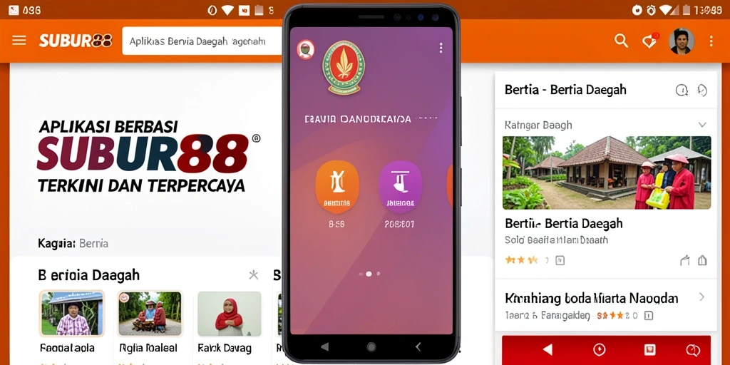 Tampilan antarmuka utama SUBUR88 yang sederhana dan informatif.