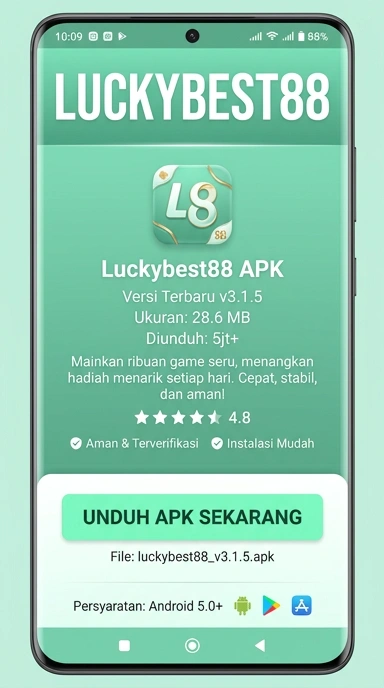 Tampilan halaman APK luckybest88