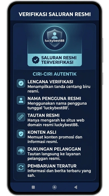 Tampilan kanal resmi luckybest88